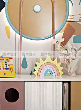 样板间儿童房玄关软装摆件