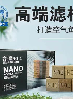 台湾NO1奈米益菌砖GEG方砖淡海水缸除NO3超能细菌屋过滤材料神砖
