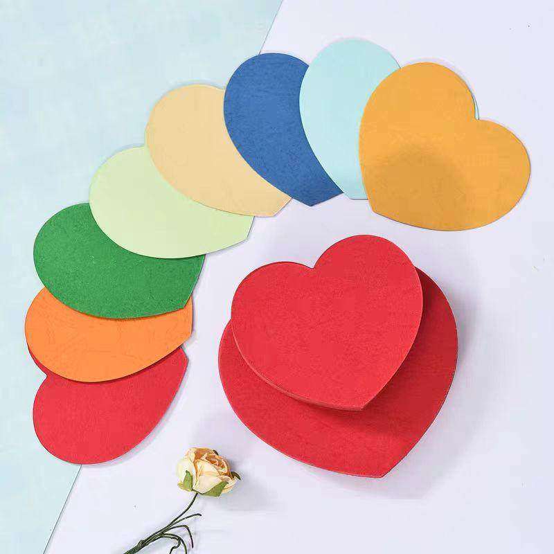 创意许愿留言卡爱心祝福卡片心形纸片手工心愿卡纸硬质定制贺卡