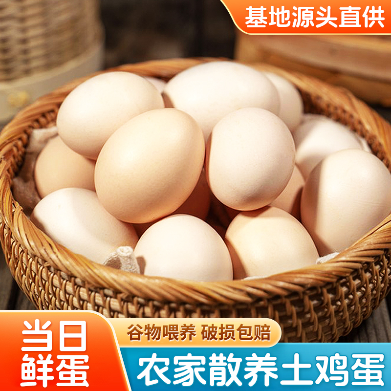 农家散养土鸡蛋40枚新鲜笨鸡蛋