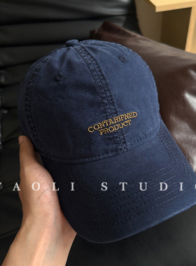 YAOLI美式复古cont刺绣显白棒球帽子男女户外遮阳显脸小鸭舌帽潮