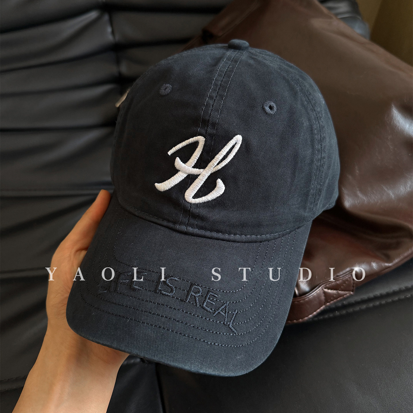 YAOLI加大帽围～美式H刺绣水洗做旧棒球帽子女遮阳显脸小鸭舌帽男,服饰配件/皮带/帽子/围巾,帽子,淘宝优惠券,粉丝福利购,淘宝优惠卷