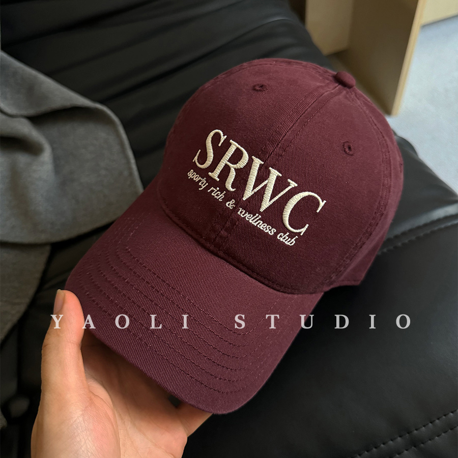 YAOLI字母刺绣SRWC大头围显脸小棒球帽子女2025新户外软顶鸭舌帽