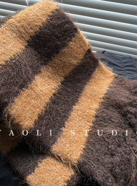 YAOLI烟汀傍晚～英伦学院风针织小围巾女秋冬保暖防寒护颈围脖韩