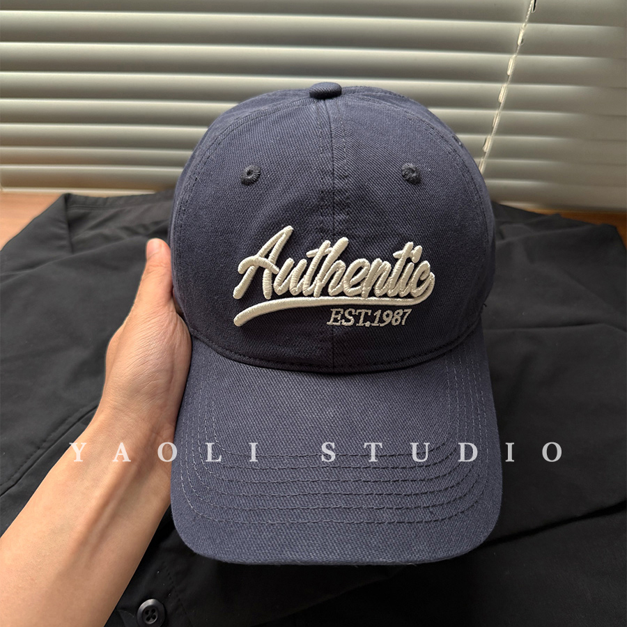 YAOLI刺绣Aut大头围显脸小棒球帽子女2025年春新款防晒鸭舌帽韩
