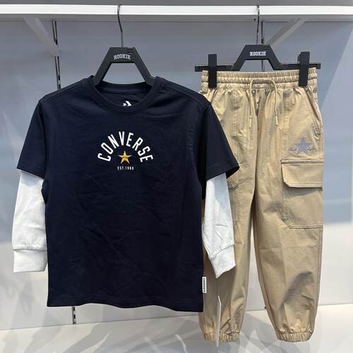 男女童时尚高端款假两件长袖