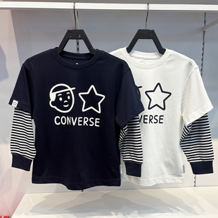 CONVERSE匡威Noritake联名款25年秋男女童假两件长袖T恤CV2532150