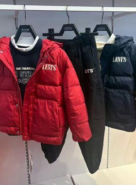 Levis李维斯25年冬季儿童连帽加厚防风保暖羽绒服外套LV2542129