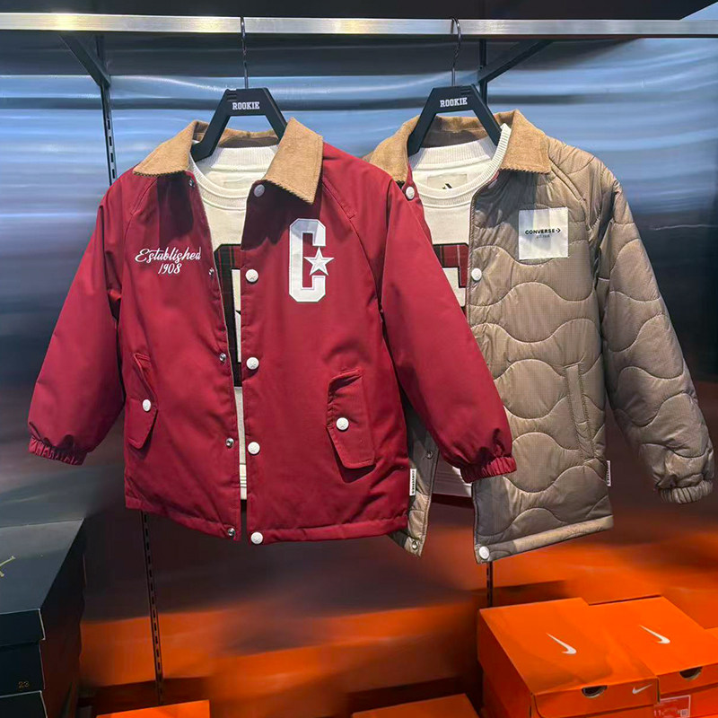 匡威春高端款儿童双面穿绗缝棉服