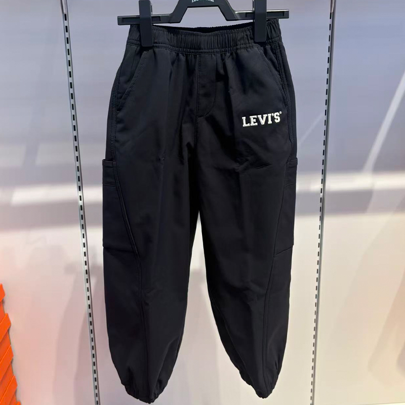 秋冬季男女童防风加绒休闲长裤