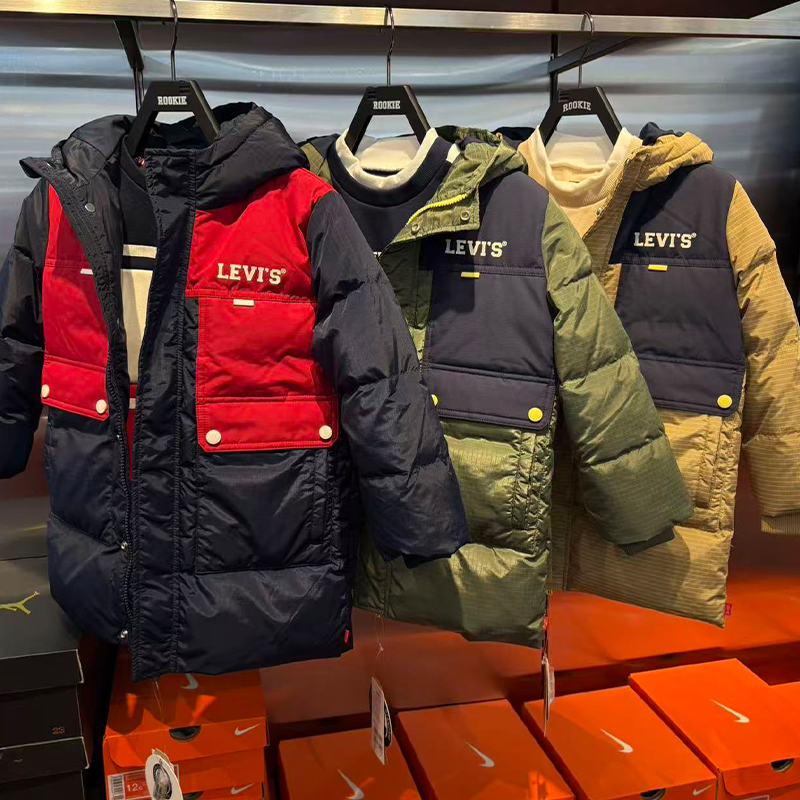 李维斯中长款加厚保暖羽绒服外套