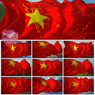 中国少年先锋队队歌少先队儿童节队旗飘飘大屏幕LED背景视频素材