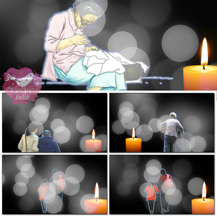 烛光里的妈妈毛阿敏歌曲感恩的心母亲节大屏幕背景led视频素材
