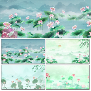 《莲鼓越歌行》 古风古典荷花莲花水版晚会大屏幕背景LED视频素材