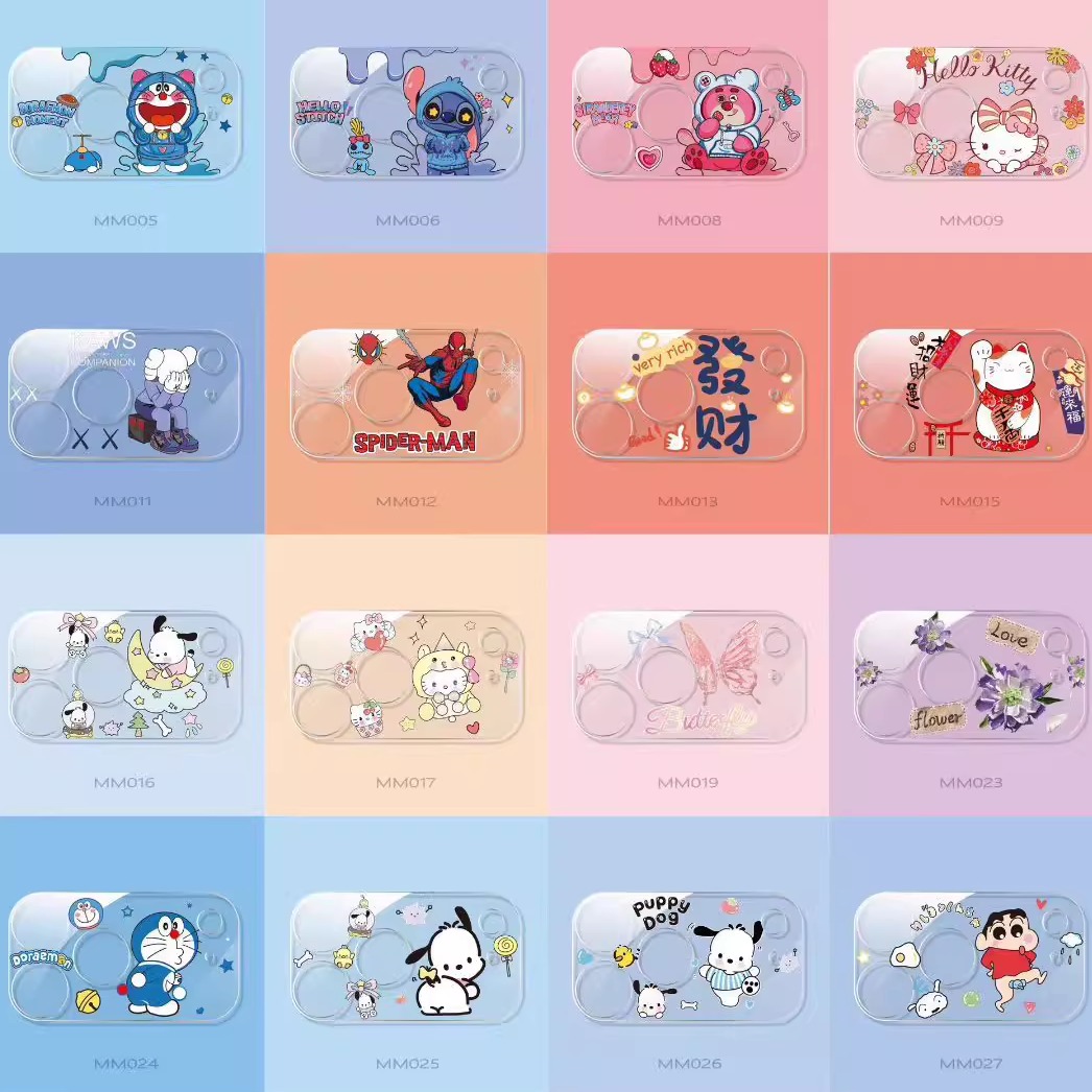 可爱卡通透明高清苹果镜头贴膜