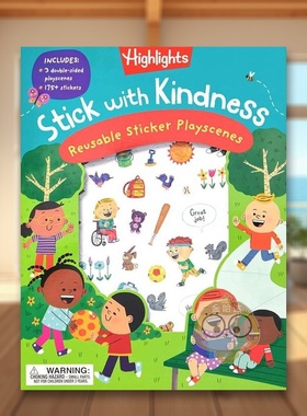 【预售】【学习善良】坚持善行可重复使用的贴纸场景【Learning Kindness】 Stick with Kindness Reusable Sticker Playscenes英