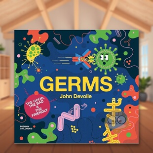 书精装 书籍 Press出版 Minds 现货 细菌英文儿童绘本知识百科进口原版 Germs Science Big Devolle著Pushkin For John Little