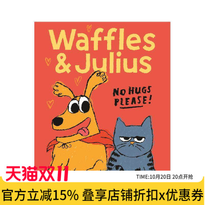【现货】华夫与朱利叶斯：请勿拥抱 Waffles and Julius: No Hugs Please! 英文进口原版儿童绘本图书 讲述友谊和尊重彼此差异的故