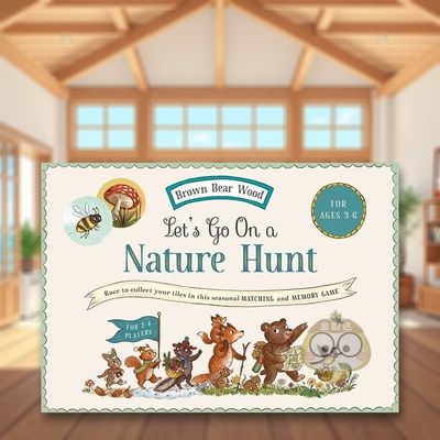 【预售】【棕熊森林】去大自然寻宝【Brown Bear Wood】Let's Go on a Nature Hunt英文儿童趣味3-6岁盒装Freya Hartas进口原版书