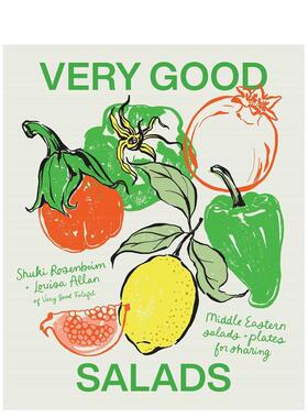 【预售】沙拉：中东风味沙拉与共享拼盘 Very Good Salads Middle Eastern Salads And Plates For Sharin 原版英文餐饮生活美食进