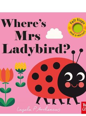 【预售】【毛毡翻翻书】瓢虫夫人在哪里? 【Felt Flaps】Where's Mrs Ladybird?英文儿童趣味原版图书外版进口书籍 Ingela P Arrh