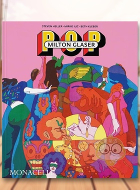 【现货】美国平面插画大师梅顿戈拉瑟流行文化Milton Glaser英文插画原画设定集Steven HellerThe Monacelli Press精装进口原版书