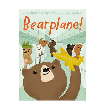 小熊乘飞机英文儿童图书
