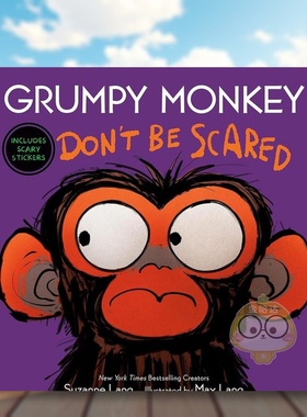 【预售】暴躁猴：不要害怕英文儿童绘本IP系列进口原版外版书精装3-6周岁Grumpy Monkey Don'T Be ScaredLANGRandom House (US)书