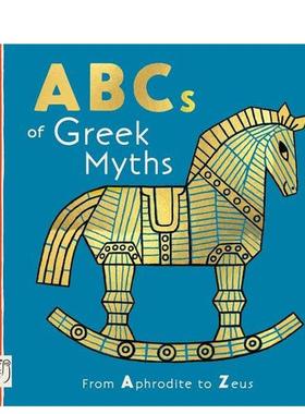 【预售】希腊神话字母书：从阿佛洛狄特到宙斯 【Mythical Alphabets】ABCs of Greek Myths  原版英文儿童语言/概念启蒙进口书籍