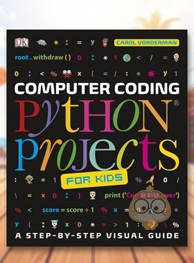 【预售】少儿潘通色卡电脑代码 Computer Coding Python Projects for Kids: 原版英文青少年读物进口书籍图书外版正版
