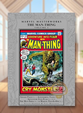 【预售】【Marvel】漫威大师作品万物卷1英文漫画精装进口原版书MARVEL MASTERWORKS: THE MAN-THING VOL. 1 GERBER  STEVE书籍图