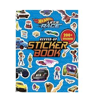 【预售】【风火轮】一起赛车：极速贴纸书 【Hot Wheels】Let’s Race: Revved Up Sticker Book 原版英文儿童绘本进口书籍图书外