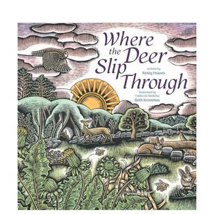 Slip 正版 鹿影穿行处 英文儿童绘本进口书籍图书外版 原版 Through Deer the Where 预售