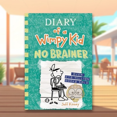 【预售】小屁孩日记18英文儿童章节书进口原版书平装6岁-9岁Diary of A Wimpy Kid Book 18 No Brainer  Amulet Books Kinney Je书