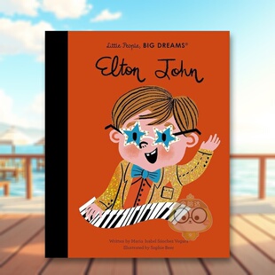 【现货】【小人物大梦想】艾尔顿·约翰英文儿童绘本人物传记进口原版书精装【Little People, Big Dreams】Elton John Maria书籍