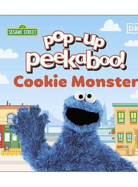 【预售】【立体书】躲猫猫：芝麻街饼干怪兽找朋友 【Pop-Up Peekaboo!】 Sesame Street Cookie Monster 原版英文儿童立体进口书