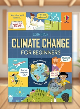 【预售】给初学者的气候危机知识英文青少年读物进口原版书精装Climate Crisis for Beginners Andy Prentice 著Usborne children