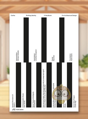 【预售】建筑形象：建筑设计手册英文建筑设计建筑师工作室进口原版图书CARTHA – Building Identity: A Handbook for Architect