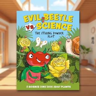 【现货】邪恶甲虫大战科学:发痒粉阴谋 Evil Beetle Versus Science: The Itching Powder Plot 原版英文儿童漫画进口书籍图书外