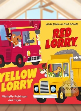 【预售】红卡车,黄卡车英文儿童绘本交通工具城市人文进口原版外版书纸板书3-6周岁Red Lorry, Yellow LorryMichelle RobinsonAn书