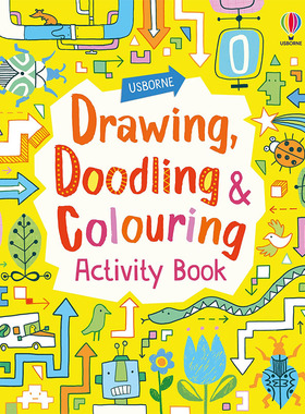 【现货】绘画、涂鸦和涂色活动手册 Drawing, Doodling and Colouring Activity Book 英文原版进口外版图书