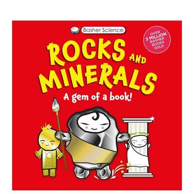 【现货】巴舍科学：岩石与矿物：宝石之书 Basher Science: Rocks and Minerals: A Gem of a Book 原版英文儿童绘本进口书籍图书