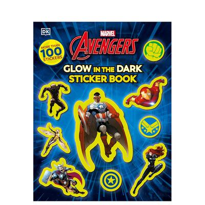 【预售】【夜光贴纸书】漫威复仇者联盟 Marvel Avengers Glow in the Dark Sticker Book 原版英文儿童趣味