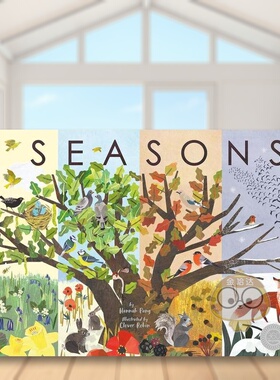 【现货】季节Seasons英文儿童绘本动物生态环保3-6岁精装Hannah Pang  Clover Robin进口原版书Tiger Tales372书籍图书外版正版
