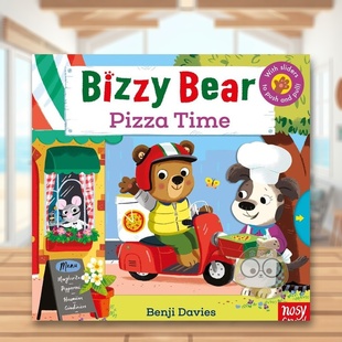 Time 现货 Bear Benji UK出版 披萨时间英文儿童绘本IP系列进口原版 Crow 小熊很忙 书籍 书纸板书Bizzy Davies著Nosy Pizza