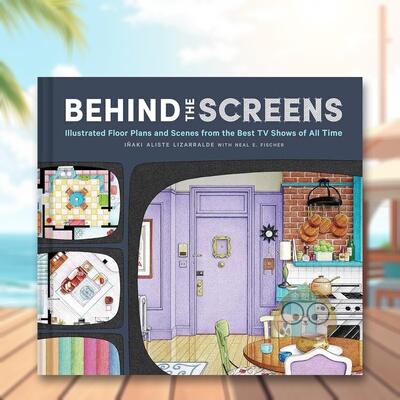 【预售】幕后：经典电视剧室内场景手绘图 Behind the Screens 原版英文生活进口书籍图书外版正版