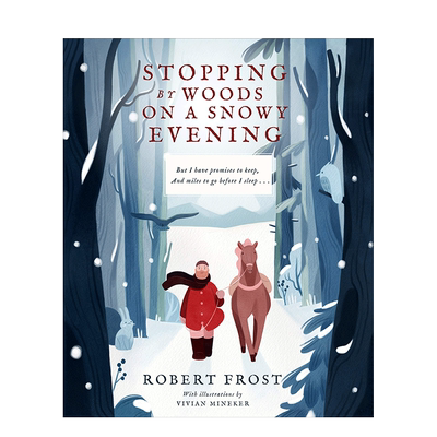 【现货】Stopping By Woods on a Snowy Evening 雪夜林畔小驻