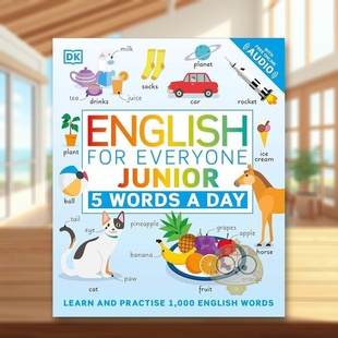 for Everyone Junior英文语言学习DK精装 书241439425书籍图书外版 少儿初级英语每日5词English DK进口原版 正版 现货