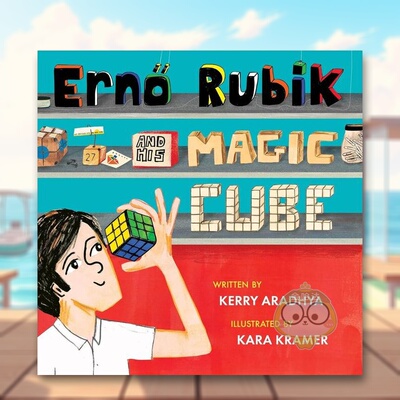 【预售】埃尔诺·鲁比克和他的魔方英文儿童绘本人物传记进口原版外版书精装3-6周岁Erno Rubik And His Magic CubeAradhyaPeach书