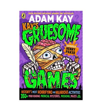 【预售】凯的惊悚游戏（英版） Kay's Gruesome Games 原版英文青少年读物 趣味医学史+科普谜题、脑筋急转弯、创意手工活动
